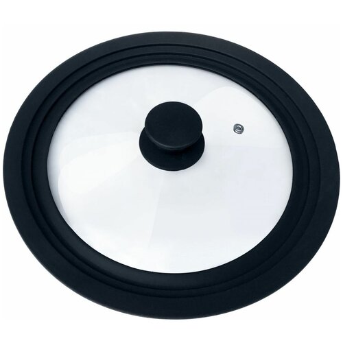 фото Крышка buta sb1-161820 с силиконовым ободом, для сковороды и кастрюли, универсальная. 3 размера (16-18-20 см). цвет: черный