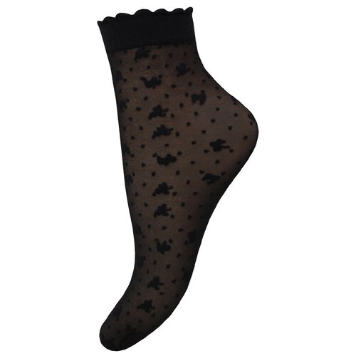 фото Женские носки mademoiselle средние, 20 den, размер unica, черный