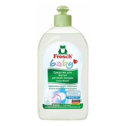 фото Средство для мытья детской посуды 500 мл frosch (германия), гипоаллергенное, натуральное, эко, флип-топ, 712355, 1 шт.
