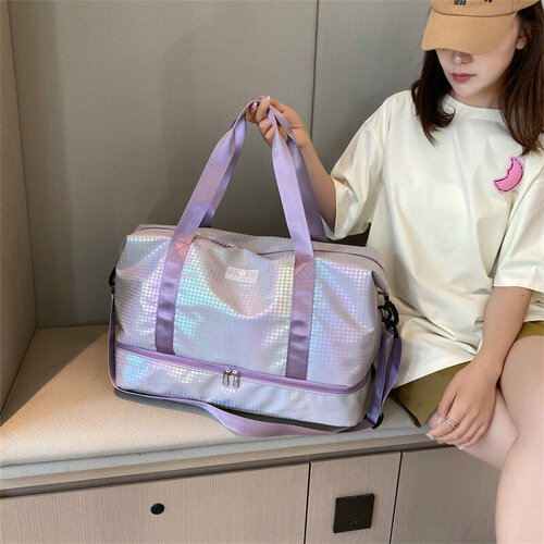 фото Сумка спортивная , 35 л, 49х29х24 см, ручная кладь, фиолетовый bags-art