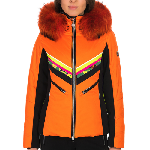 фото Куртка sportalm зимняя, размер 34, черный, оранжевый