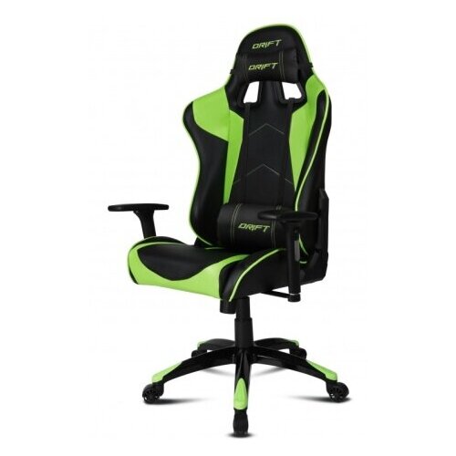 фото Компьютерное кресло drift dr300 pu leather, черный / зеленый