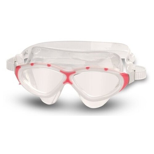 фото Очки для плавания (полумаска) indigo snepper gl3-2 бело-розовый