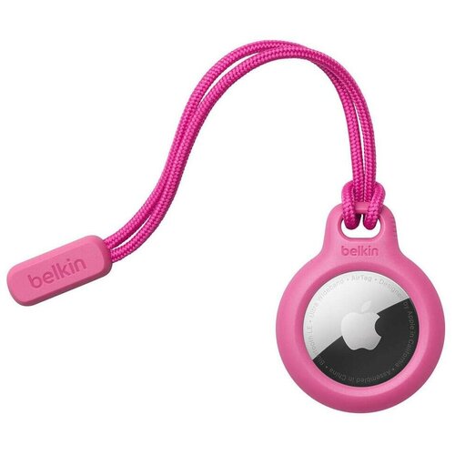 фото Держатель со шнурком belkin secure holder (f8w974btpnk) для apple airtag (pink)