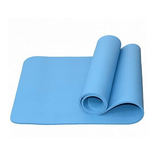 фото Коврик для йоги и фитнеса atemi, aym05be, nbr, 183x61x1,0 см, голубой