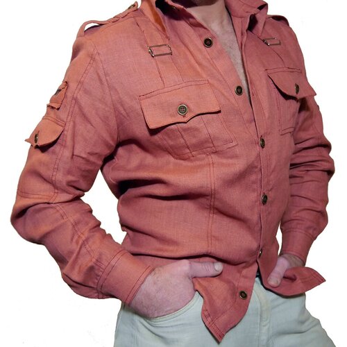 фото Рубашка льняная safari, модель 303, размер xxl