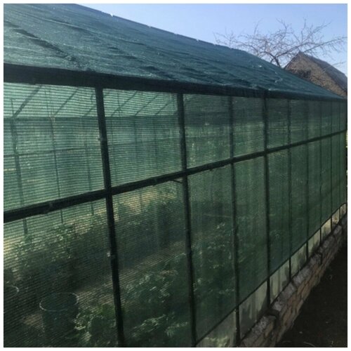 фото Сетка затеняющая (фасадная) для растений, теплиц, навесов, заборов с уф-стабилизацией, затенение 70% (размер 4 х 50 м) хозагро