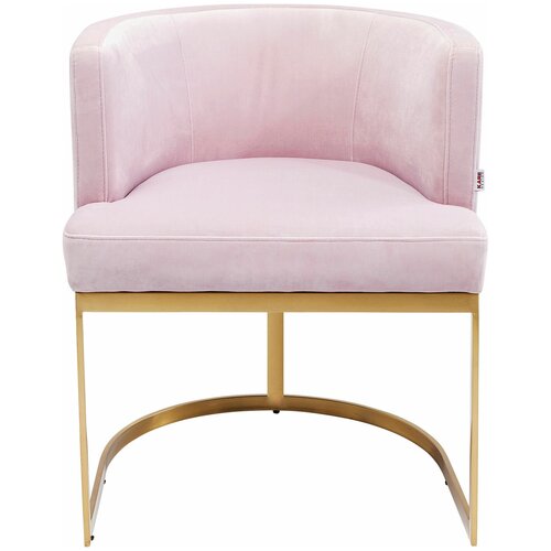 фото Kare стул мягкий с подлокотниками rumba, коллекция "румба" 61*73*59, полиэстер, дсп, эвкалипт, нержавеющая сталь, розовый