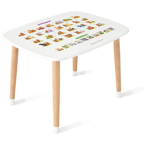 фото Детская мебель стол детский деревянный мега тойс с английским алфавитом