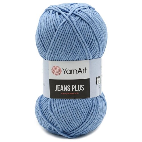 фото Пряжа yarnart 'jeans plus' 100гр 160м (55% хлопок, 45% полиакрил) (15 светлый джинс) 5 шт