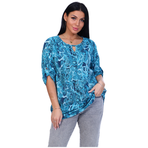 фото Женская рубашка /new life jersey/ женская трикотажная блузка , размер 50