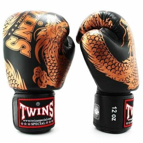 фото Боксерские перчатки тренировочные twins special fbgv-49 14 oz new dragon black copper