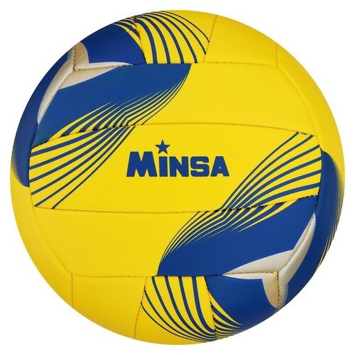 фото Мяч волейбольный pu, машинная сшивка, 18 панелей, размер 5, 290 г minsa