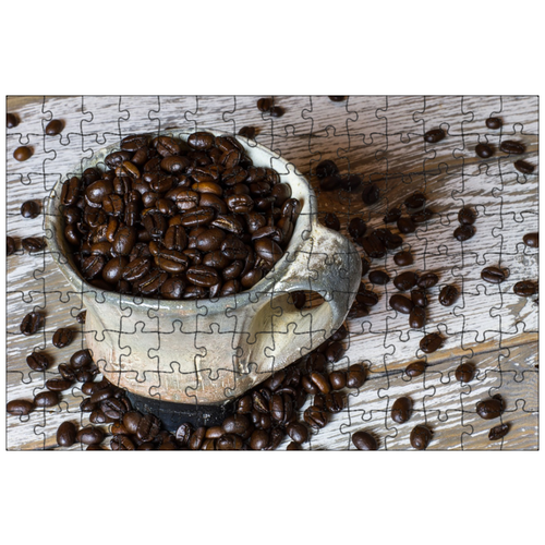 фото Магнитный пазл 27x18см."кофе, кружка, кружка кофе" на холодильник lotsprints