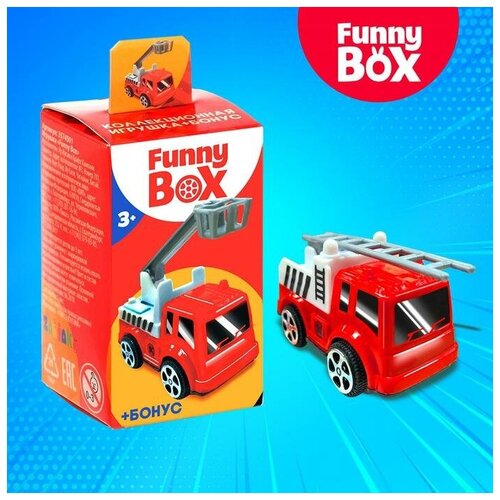 фото Игровой набор funny box «пожарная техника»: карточка, фигурка, лист наклеек zabiaka