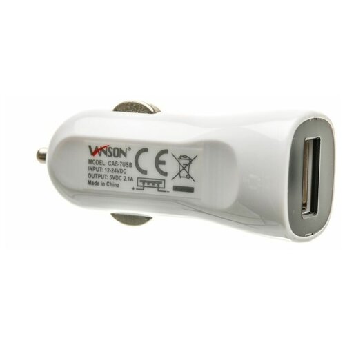 Блок питания VANSON (адаптер) CAS-7 USB (автомобильный, USB; 5 В, 2.1 А)