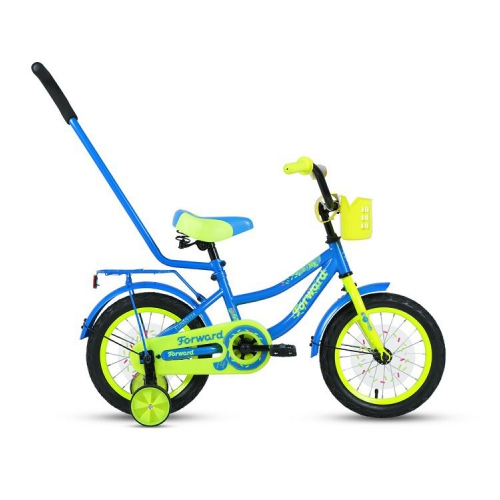 фото Велосипед 14" forward funky 2020-2021 голубой/яркий/зеленый