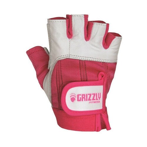 фото Перчатки для фитнеса grizzly fitness training gloves l бело-розовый