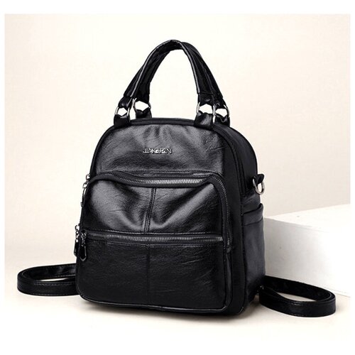 фото Сумка- рюкзак jingpin женская, рюкзак женский городской, сумка женская, рюкзак черный ny-9256- black
