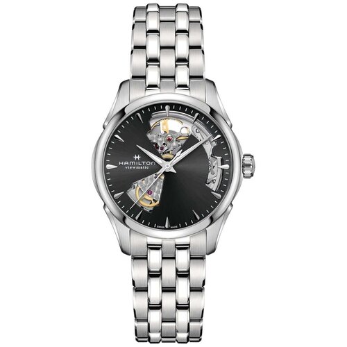 фото Наручные часы hamilton часы hamilton jazzmaster open heart auto h32215130, черный