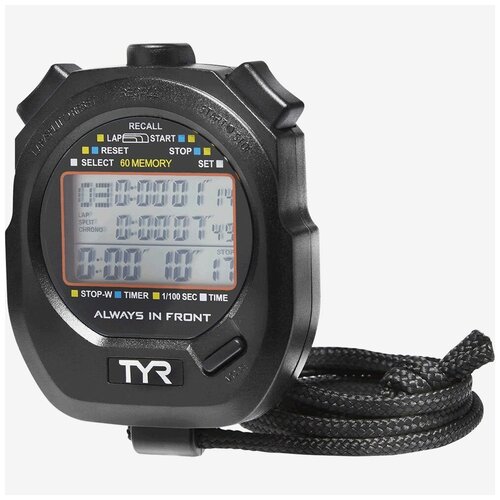 фото Секундомер tyr z-200 stopwatch, цвет - черный;материал - пластик