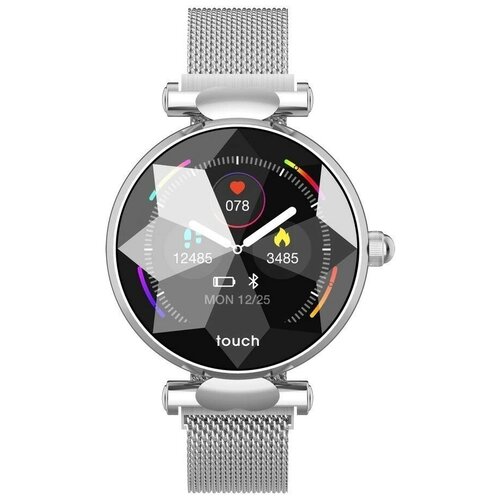 фото Женские умные часы smart watch h1 с измерением давления и сердечного ритма (silver)