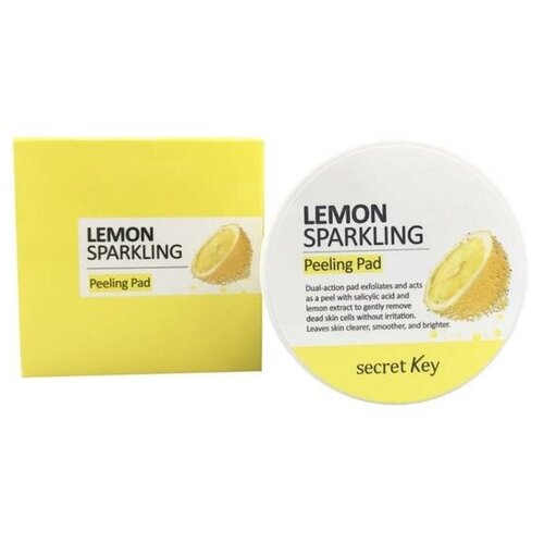 фото Пилинг-диски для лица secret key lemon sparkling с экстрактом лимона, 70 шт. mikimarket
