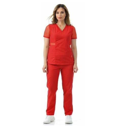 фото Костюм медицинский женский "пеппа" 125.1.3 (48/красный/тиси люкс) medicalwear