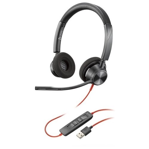 фото Гарнитура для пк plantronics blackwire 3320, bw3320 usb-a, черный