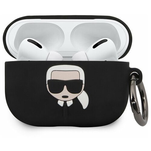 фото Чехол lagerfeld для airpods pro silicone case with ring black karl lagerfeld