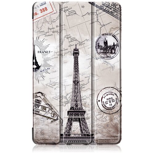 фото Чехол it baggage для планшета huawei mediapad m5 lite 8" серый с рисунком париж