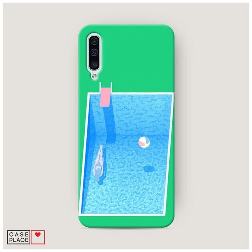 фото Чехол пластиковый samsung galaxy a50 минималистичный бассейн case place