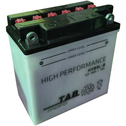 фото Мотоциклетный аккумулятор tab moto high performance hyb9l-b 12v 9ач 130a мото обр. пол. сухоз.