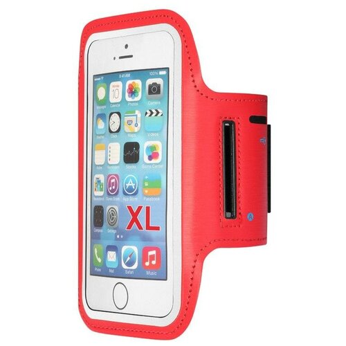 фото Чехол спортивный (неопрен) для смартфонов до 6.5 дюймов df sportcase-02 (red)