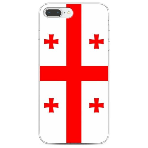 фото Силиконовый чехол "флаг грузии" на apple iphone 8 plus / айфон 8 plus case place