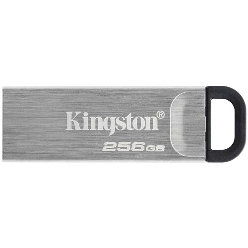 фото Флеш диск kingston 256gb datatraveler kyson dtkn/256gb usb3.1 серебристый/черный