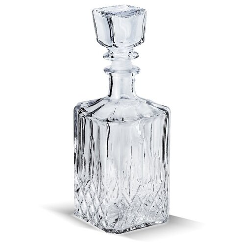 фото Бутылка (штоф) "кристалл" стеклянная 0,5 литра с пробкой россия