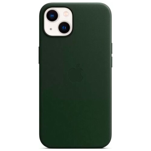 фото Кожаный чехол apple magsafe для iphone 13 цвета «зеленая секвойя