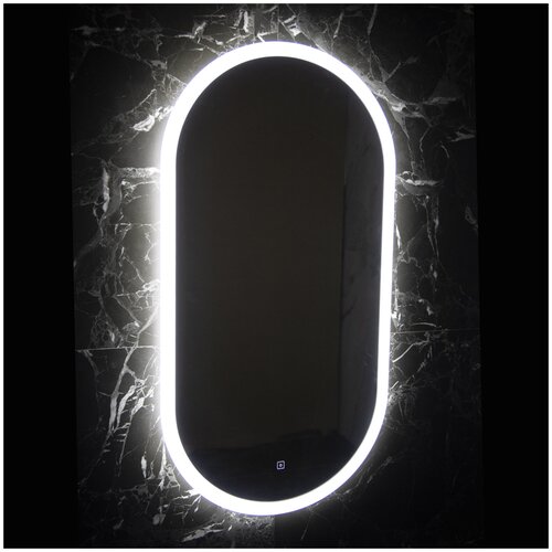 фото Зеркало la tezza с led подсветкой, сенсорный включатель с диммером, ip - 44, 520х1020 (шв) арт. lt- о52102- s
