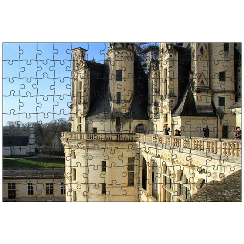 фото Магнитный пазл 27x18см."chambord, башни, замок" на холодильник lotsprints