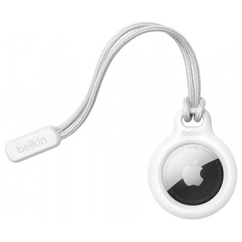 фото Держатель со шнурком belkin secure holder (f8w974btwht) для apple airtag (white)