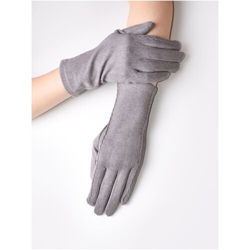 фото Перчатки трикотажные демисезонные touch frimis, цвет: серый