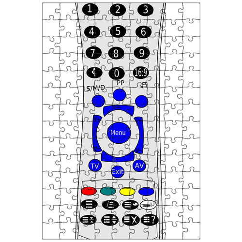 фото Магнитный пазл 27x18см."пульт дистанционного управления, телевизор, телевидение" на холодильник lotsprints