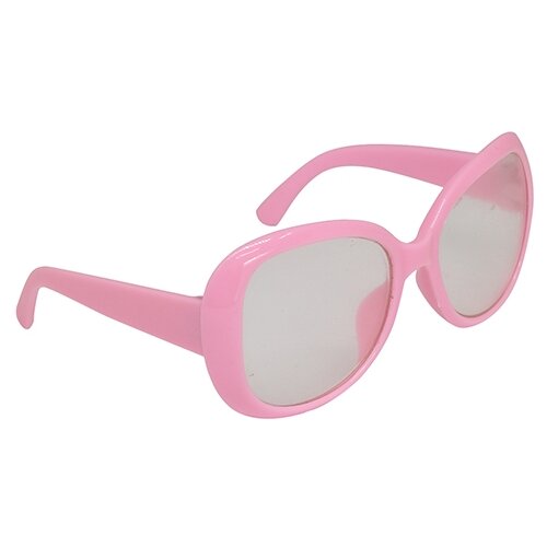 фото 26504 очки со стеклом, пластик, 8,5 см, 1шт (св.розовый) sovushka