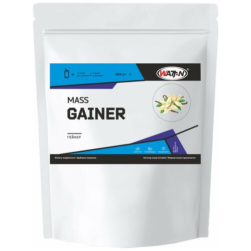 фото Watt nutrition гейнер mass gainer, 1000 гр, ваниль watt-n
