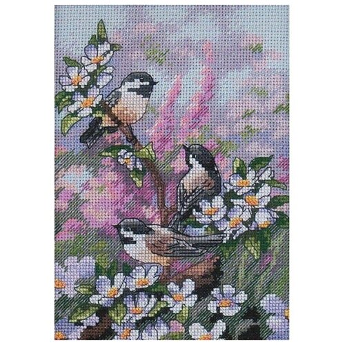 фото Набор для вышивания dimensions chickadees in spring (синички весной петит) 06884