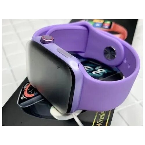 фото Умные часы smart watch hw56plus, 44mm фиолетовый
