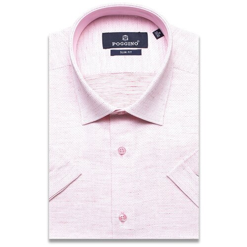 фото Рубашка poggino 7001-28 цвет розовый размер 52 ru / xl (43-44 cm