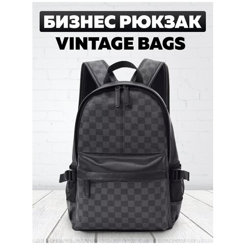 фото Рюкзак vintage bags (бизнес модель, коричневый) кожаный мужской женский дорожный для ноутбука спортивный городской для подростков