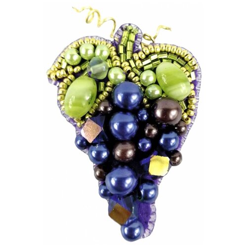 фото Бп255 набор для изготовления броши 'виноград' брошь 4,5*6,5см. crystal art